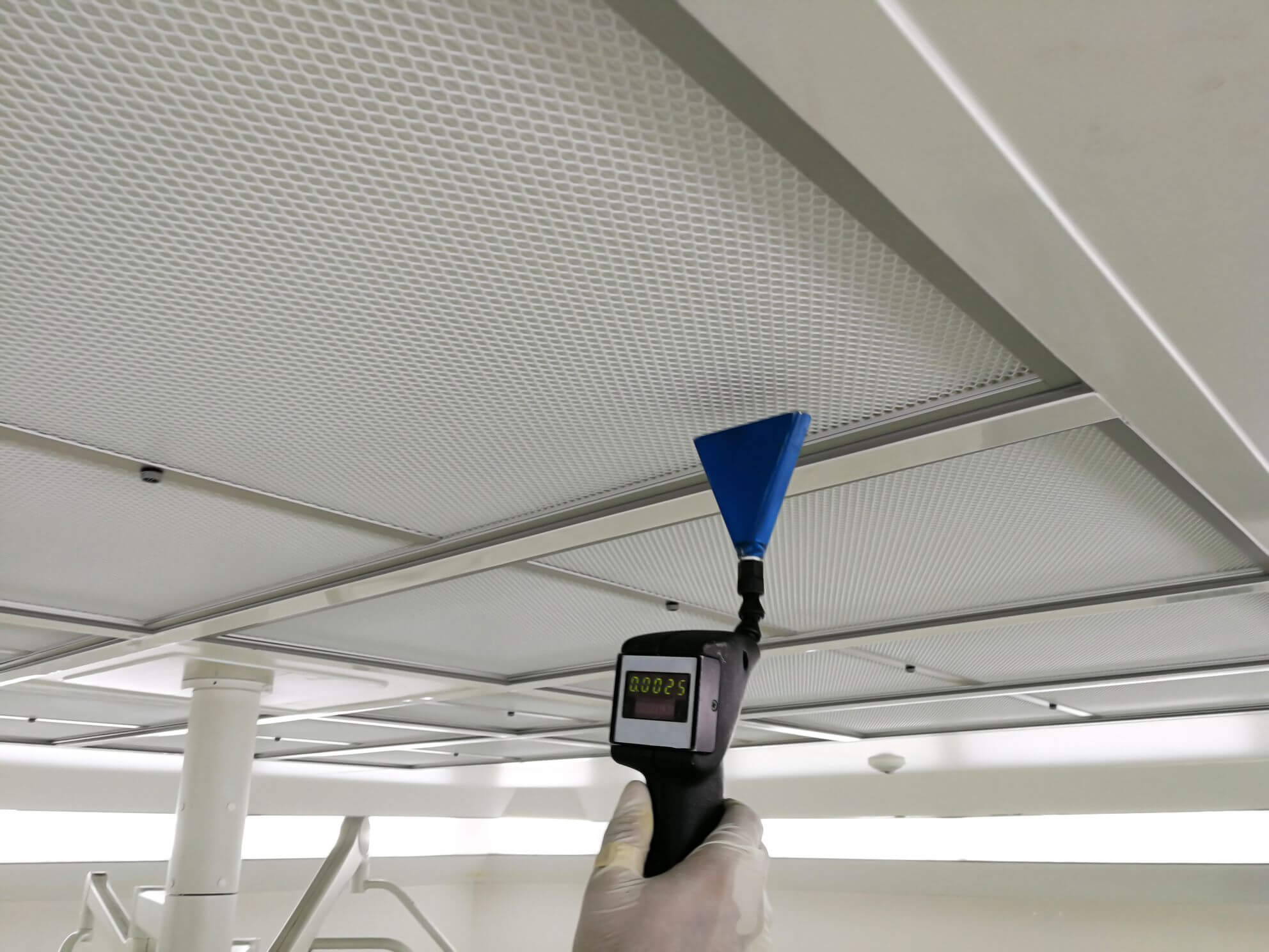 Commercial air quality testing inside a Boston-area commercial building